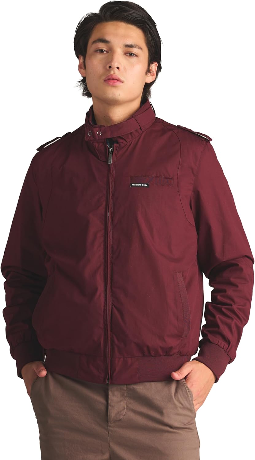 Members Only Men's Heavy Twill Iconic Racer Quilted Lining Jacket